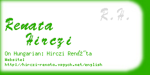 renata hirczi business card